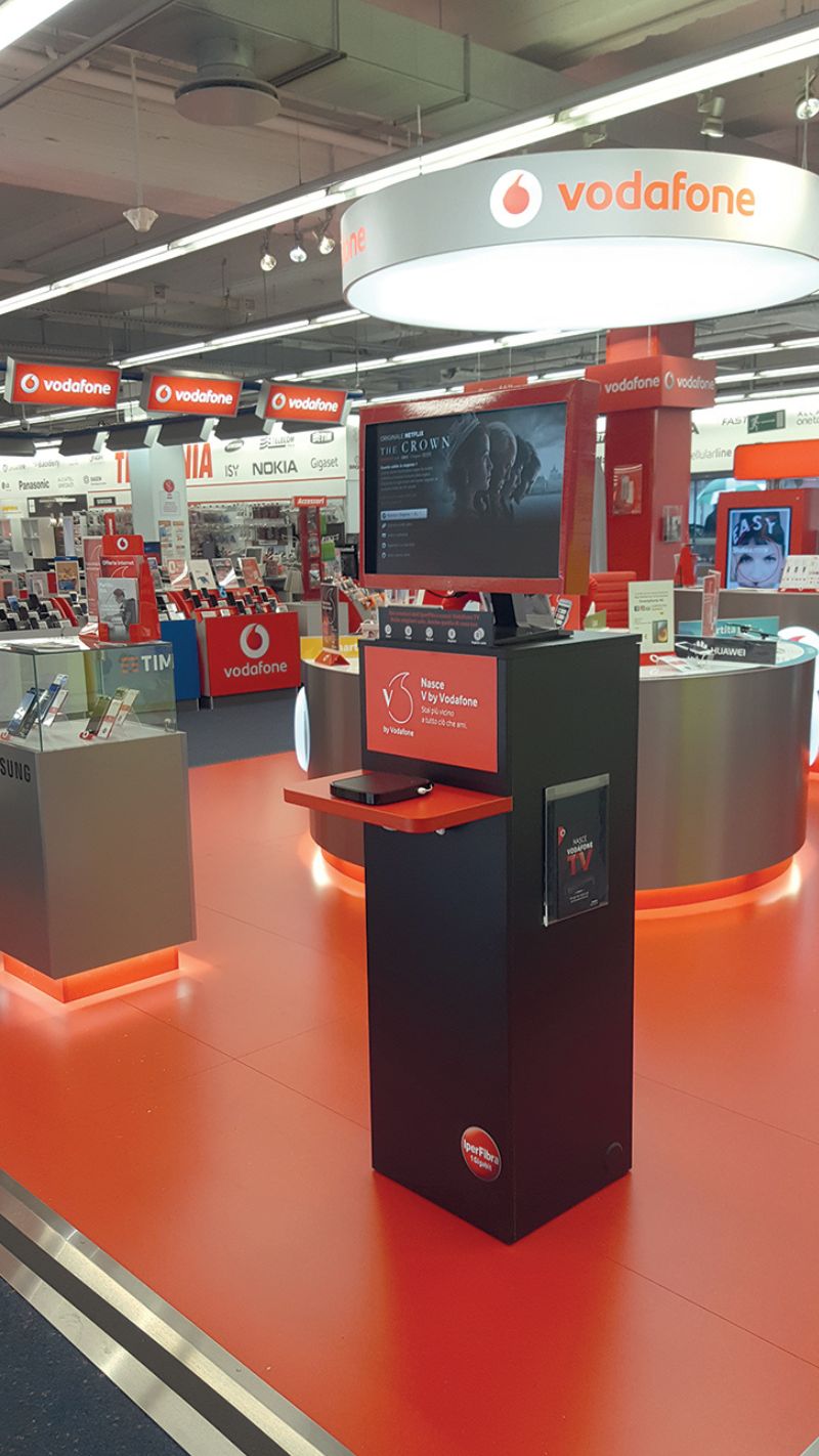 Allestimento corner per Vodafone