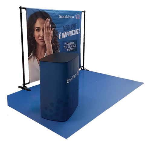 Telo e stand per fiere per Grand Vision