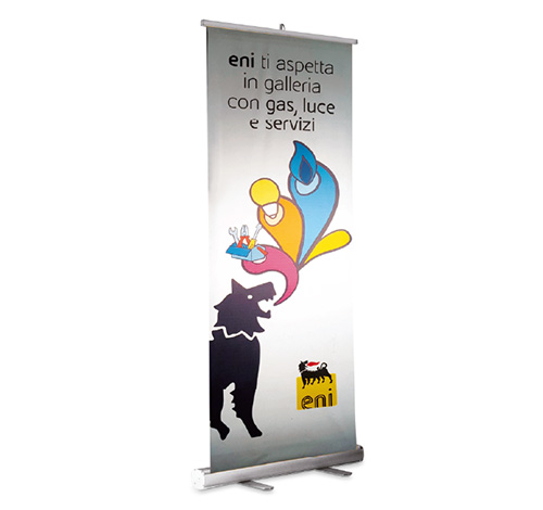 Espositori Roll Up per fiere per Eni
